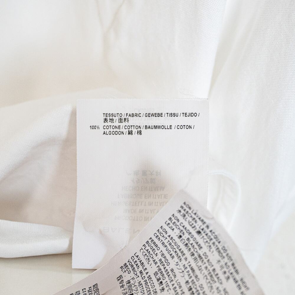 Balenciaga Paris Band Collar Tunic Shirt Dress in White Cotton size 38 - Picture 11 of 11